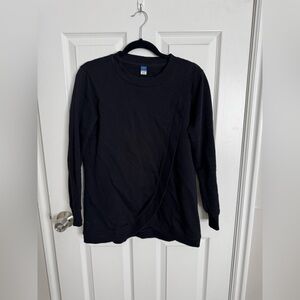 Maternity Nursing Breastfeeding Crossover Sweatshirt 100% Cotton